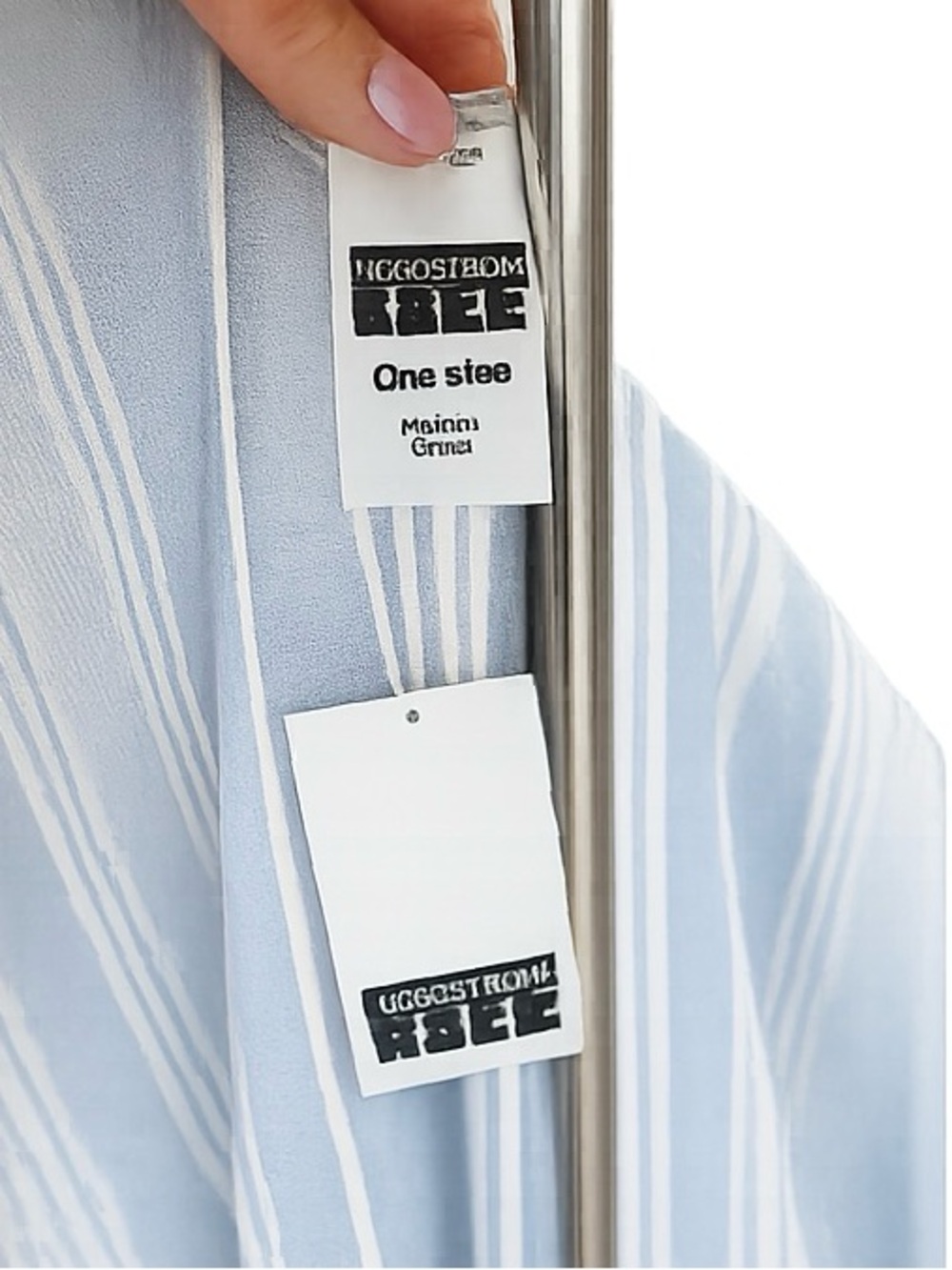 Nordstrom  Blue & White Striped Gauze Ruana Cover-Up | One Size | NWT 💙🏝️ - Picture 8 of 8